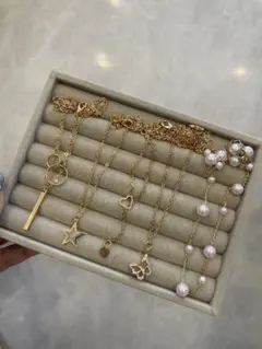 ゴールドネックレスセット 5本