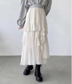 heather イレヘムフリルスカート