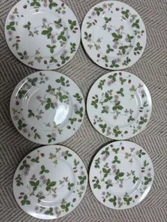WEDGWOOD Wild Strawberry プレート6枚セット（18cm）