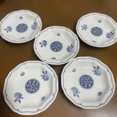 小皿 取り皿　染付 江戸 古伊万里 蛇の目 蝶々 扇 草花 菊文様 3枚 訳あり うつわ】 古伊万里 染付なずな文五寸皿 3客 江戸後期 E108 バラ