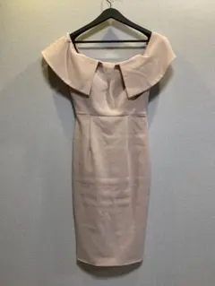 PEARL キャバドレス タイトドレス Mサイズ カップ付き ピンクベージュ