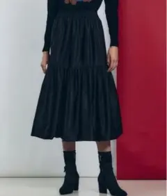 ダブルスタンダードクロージング　ボリュームバルーンスカート　ブラック　黒