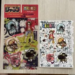 ワンピース KICK INTO HIGH GEAR クリアしおりとステッカー
