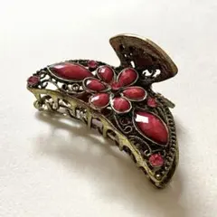 新品⭐︎お世話や OSEWAYA ラインストーンとビーズのヴィンテージヘアクリップのサムネイル