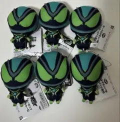 仮面ライダーゼッツ ぬいぐるみちゃーむ マスコット 緑 6点セット