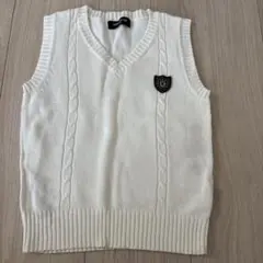 COMME CA ISM ニットベスト 白 110cm