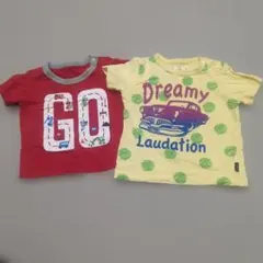 80cm　GITA ベビーTシャツ 2枚セット 車柄のサムネイル
