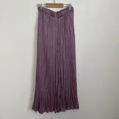 スナイデル　パープル プリーツ ロングスカート