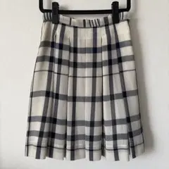 エフデ　ef-de チェック柄プリーツスカート サイズ7号