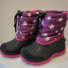 IGNIO 子ども用 スノーブーツ　17センチ　 星柄 紫