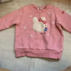 ホットビスケット　ウサギ刺繍ピンクスウェットのサムネイル