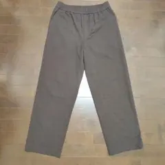 UNIQLO C イージーワイドテーパードパンツ 茶 L DARK BROWN
