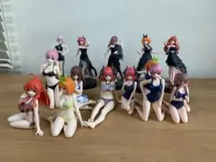 五等分の花嫁フィギュアセット〔黒ドレスセットはちょい色あせなのでおまけ〕