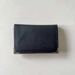 【美品】名刺ケース　黒　紫
