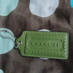 COACH レザー バッグチャーム グリーンのサムネイル