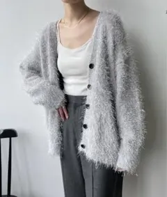 LOWRYSFARM ラメジャギーカーディガン