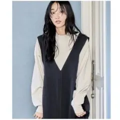 coen リピロンT / ワイドリブロングスリーブTシャツ