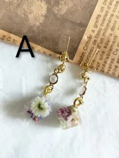 【春色系】ハンドメイドピアスA＆B
