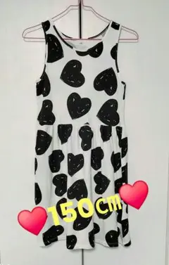 H&M ハート柄 ノースリーブワンピース トップスのサムネイル