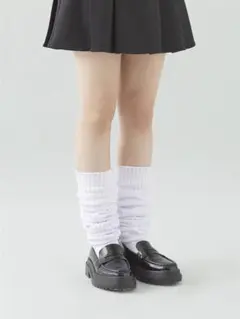 新品 未使用 ルーズソックス 80cm 靴下 白 女子高生 仮装 ハロウィン