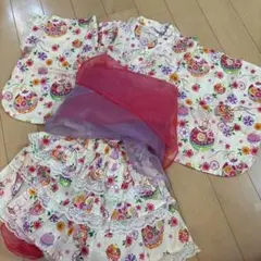 花柄浴衣ドレス 120cm