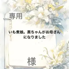 いも煮娘。黒ちゃんがお母さんになりました 様　専用