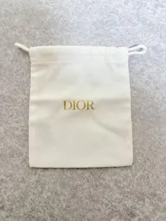 Dior ノベルティホワイト 巾着ポーチ