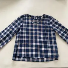 alicia PAGEBOY ネイビー チェック 長袖シャツ