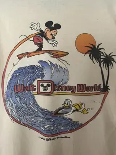 ディズニー ヴィンテージ サーフ ミッキー ロンT Mサイズ WDW 70sのサムネイル