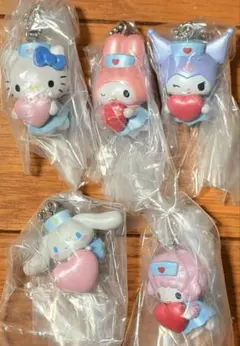 サンリオキャラクターズ　ナーススイングマスコット　全5種コンプリートセット