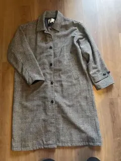 SITRY チェック柄 ステンカラーコート Lサイズ