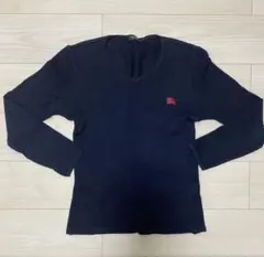 BURBERRY BLACK LABEL ネイビー Vネック セーター