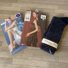 Christian Dior ネイビーソックス 25cmとタイツ