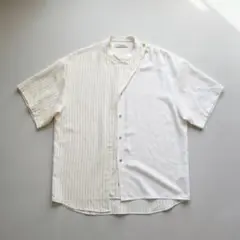 美品♪ティッカ 24ss リネン半袖エンブロイダイリーシャツ 白 tz5