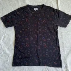 ランバンTシャツ、カットソー黒ブラックバブルプリント