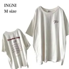 イング/Ｔシャツ/バックプリント/ハンバーガー/コットン/ホワイト/カジュアル
