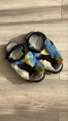 ネ・ネット Nénet カラフルボアサンダル 厚底 マルチカラー