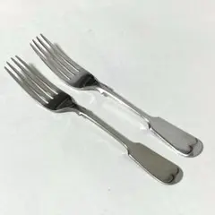 英国製 アンティーク シルバープレート デザート サラダフォーク ペア