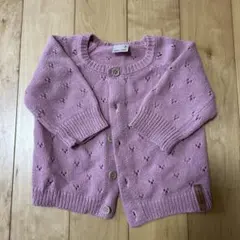 petit main ピンク カーディガン 70