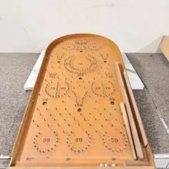 BX85昭和レトロ✨poollete木製コリントゲーム　パチンコ ピンボール 昭和レトロ ハナヤマ コリントゲーム プーレー POOLETTE 木製ピン