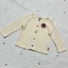 【新品未使用】DOUBLE B カーディガン アイボリー 90 ワッフル素材