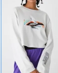 PUMA x SLY プーマ スライ ロンT オフホワイト M 長袖 ドロップド