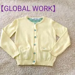 【グローバルワーク】カーディガン　女の子　イエローS(90～100cm)