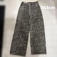 ZARA キッズ レオパード柄 デニム ワイドパンツ 164cm