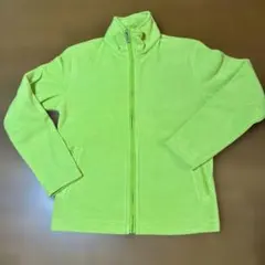 【UNIQLO】蛍光グリーン フリースジャケット フルジップ　　サイズＳ