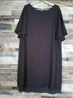 フォーマルワンピース フレアスリープワンピース シンプル膝丈ワンピース 半袖