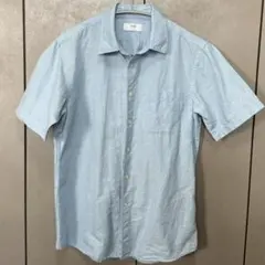 UNIQLO メンズ　リネンコットンシャツ　半袖