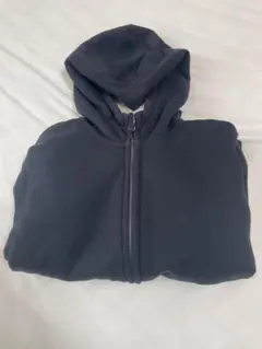 ユニクロ　 ボアスウェットフルジップパーカー 150 ブラック