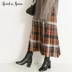 spick&span スピックアンドスパン チェック柄 プリーツスカート 36