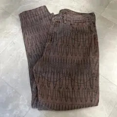 C.E CAV EMPT 総柄 デニムパンツ ブラウン Mサイズのサムネイル